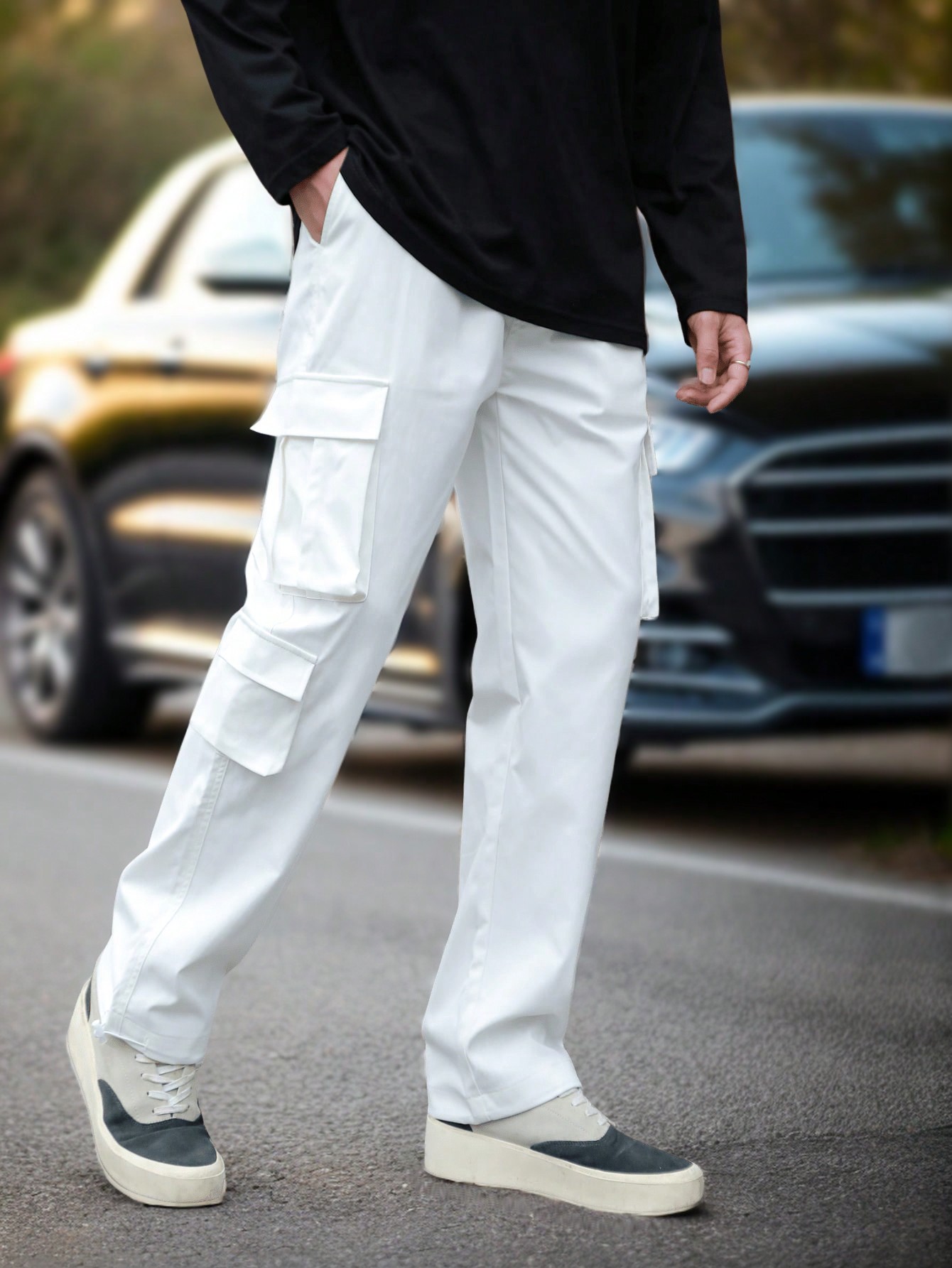 Guys Flap Pocket Side Cargo Pants